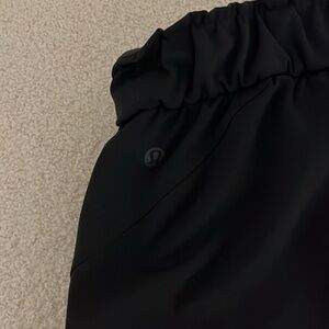 Black womens lululemon stretch high rise joggers